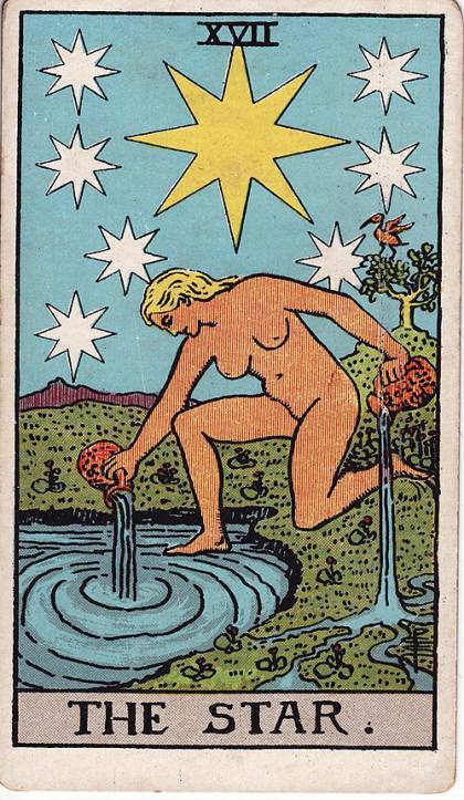 Carta A Estrela do Tarot (baralho Rider-Waite)