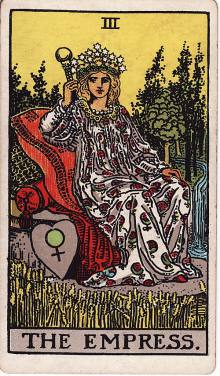 Carta A Imperatriz do Tarot (baralho Rider-Waite)