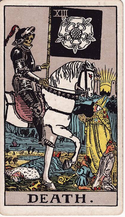 Carta A Morte do Tarot (baralho Rider-Waite)