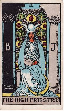 Carta A Sacerdotisa do Tarot (baralho Rider-Waite)