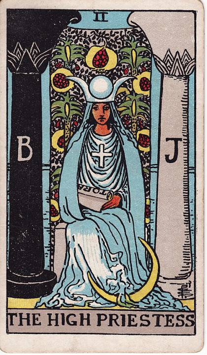 Carta A Sacerdotisa do Tarot (baralho Rider-Waite)