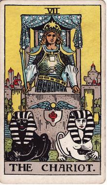 Carta O Carro do Tarot (baralho Rider-Waite)