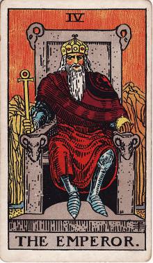 Carta O Imperador do Tarot (baralho Rider-Waite)