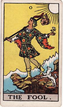 Carta O Louco do Tarot (baralho Rider-Waite)