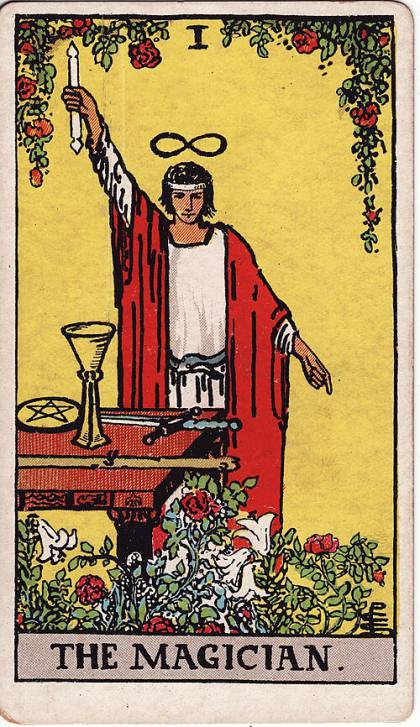 Carta O Mago do Tarot (baralho Rider-Waite)