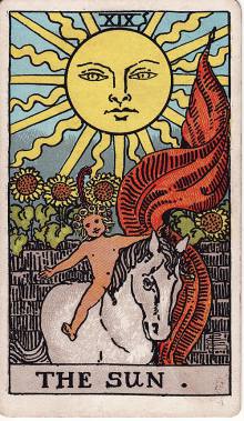Carta O Sol do Tarot (baralho Rider-Waite)
