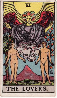 Carta Os Enamorados do Tarot (baralho Rider-Waite)