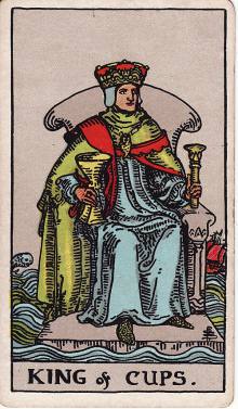 Carta Rei de Copas do Tarot (baralho Rider-Waite)