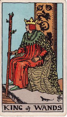Carta Rei de Paus do Tarot (baralho Rider-Waite)